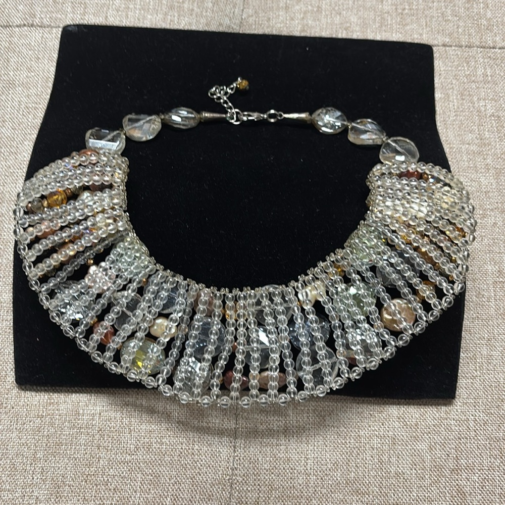 Exquisite Beaded Statement Necklace - image 2